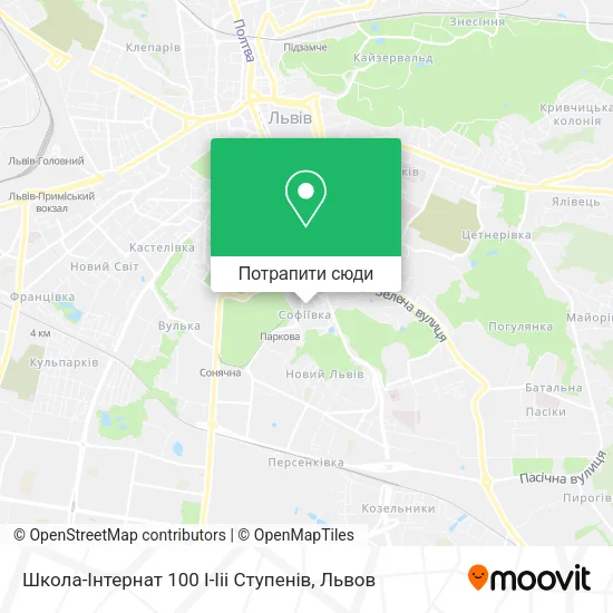 Карта Школа-Інтернат 100 І-Ііі Ступенів
