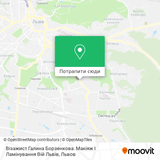 Карта Візажист Галина Борзенкова. Макіяж І Ламінування Вій Львів