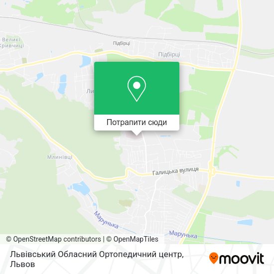 Карта Львівський Обласний Ортопедичний центр