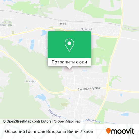 Карта Обласний Госпіталь Ветеранів Війни