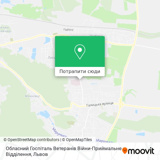 Карта Обласний Госпіталь Ветеранів Війни-Приймальне Відділення