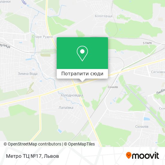 Карта Метро ТЦ №17