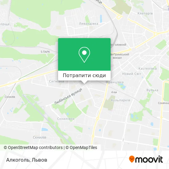 Карта Алкоголь