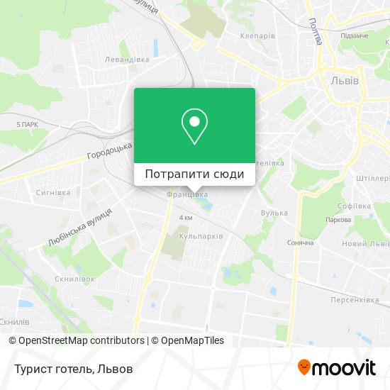 Карта Турист готель