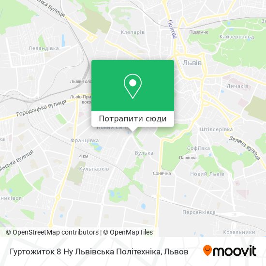 Карта Гуртожиток 8 Ну Львівська Політехніка