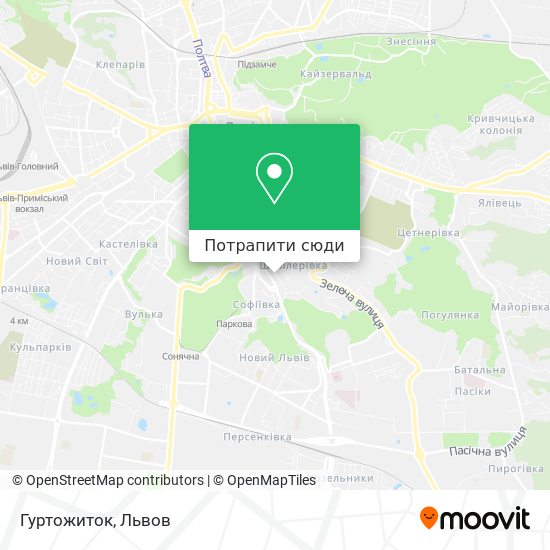 Карта Гуртожиток