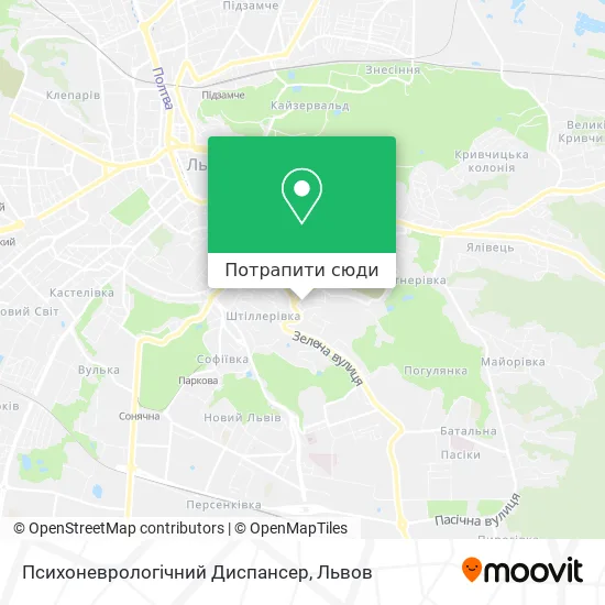 Карта Психоневрологічний Диспансер