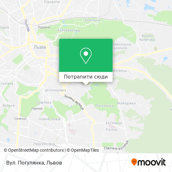 Карта Вул. Погулянка