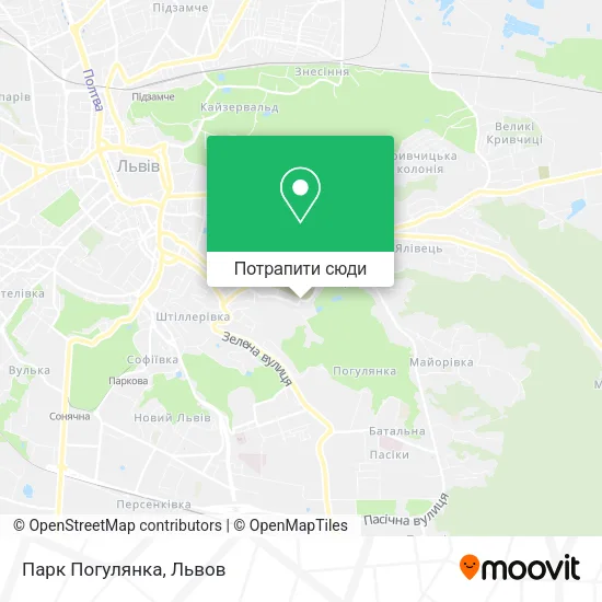 Карта Парк Погулянка