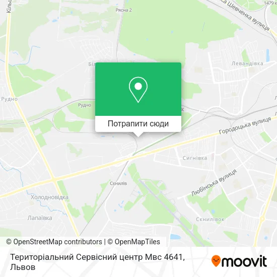 Карта Територіальний Сервісний центр Мвс 4641