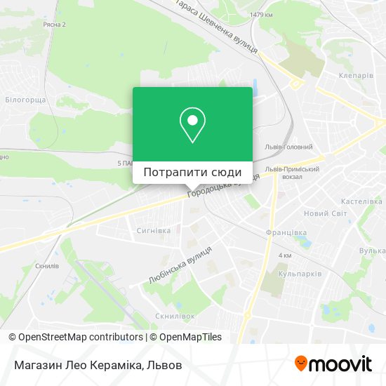 Карта Магазин Лео Кераміка