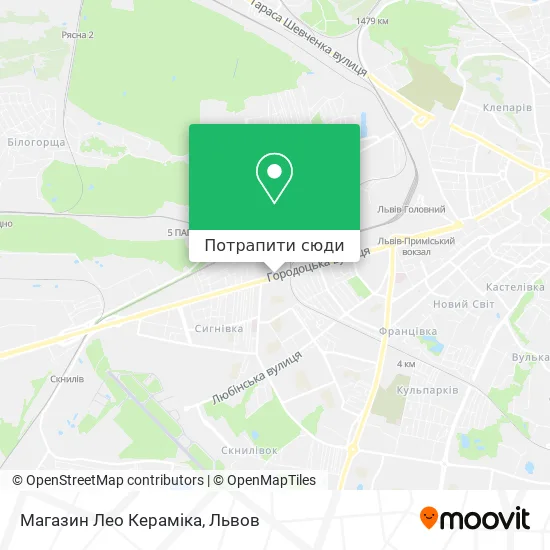 Карта Магазин Лео Кераміка