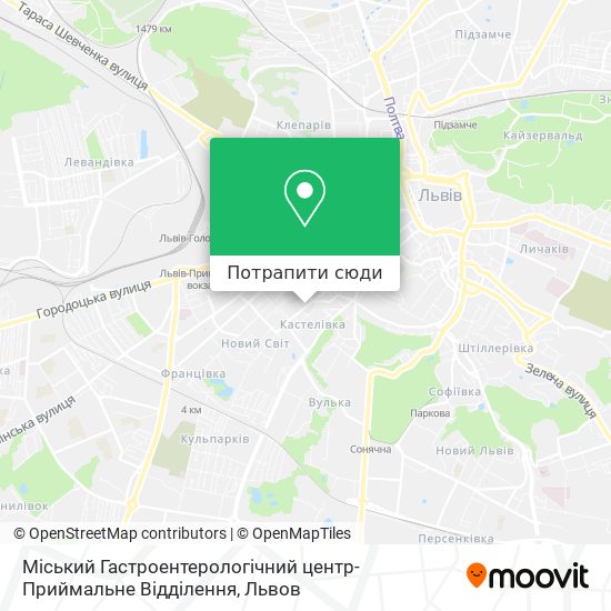 Карта Міський Гастроентерологічний центр-Приймальне Відділення