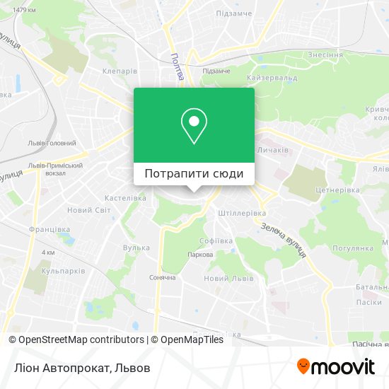 Карта Ліон Автопрокат