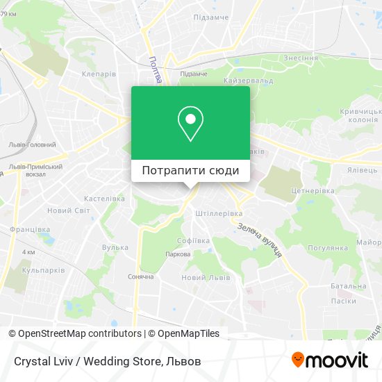 Карта Crystal Lviv / Wedding Store