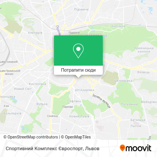 Карта Спортивний Комплекс Євроспорт
