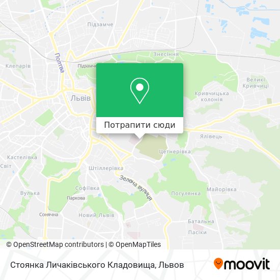 Карта Стоянка Личаківського Кладовища