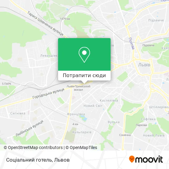 Карта Соціальний готель