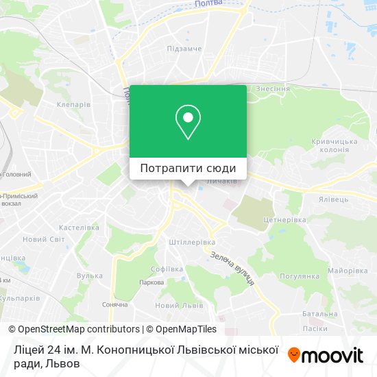 Карта Ліцей 24 ім. М. Конопницької Львівської міської ради