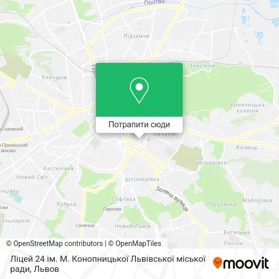 Карта Ліцей 24 ім. М. Конопницької Львівської міської ради