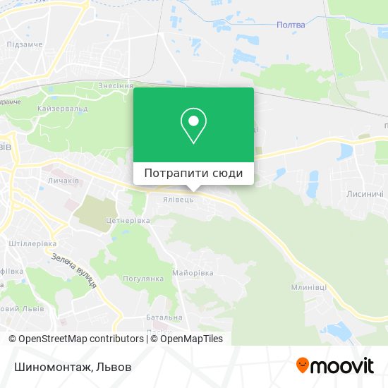 Карта Шиномонтаж