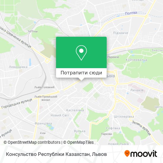 Карта Консульство Республіки Казахстан