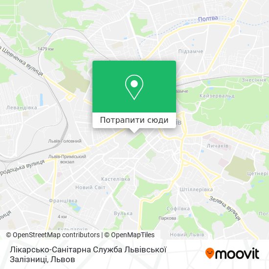Карта Лікарсько-Санітарна Служба Львівської Залізниці