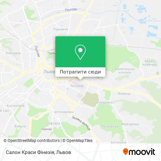 Карта Салон Краси Фінезія