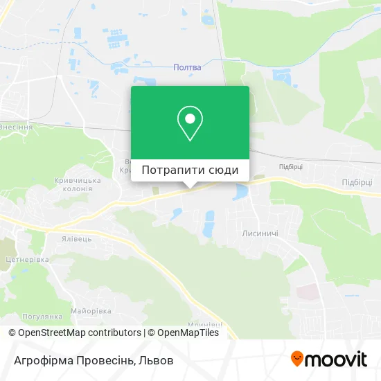 Карта Агрофірма Провесінь