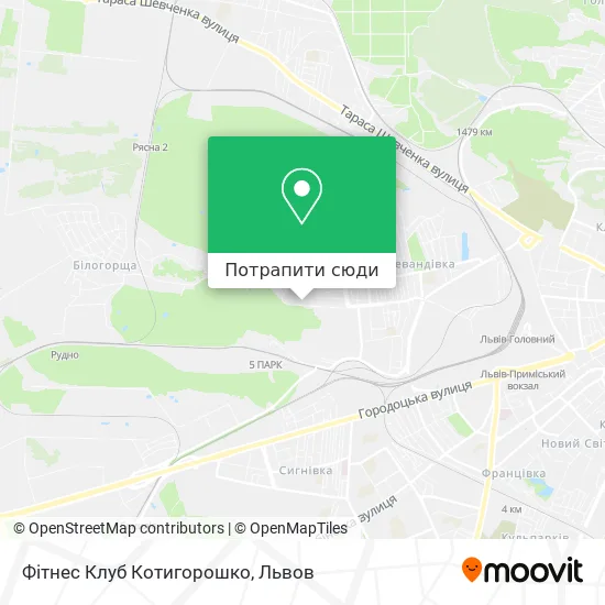 Карта Фітнес Клуб Котигорошко