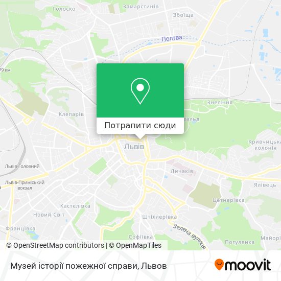 Карта Музей історії пожежної справи