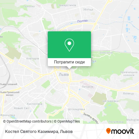 Карта Костел Святого Казимира