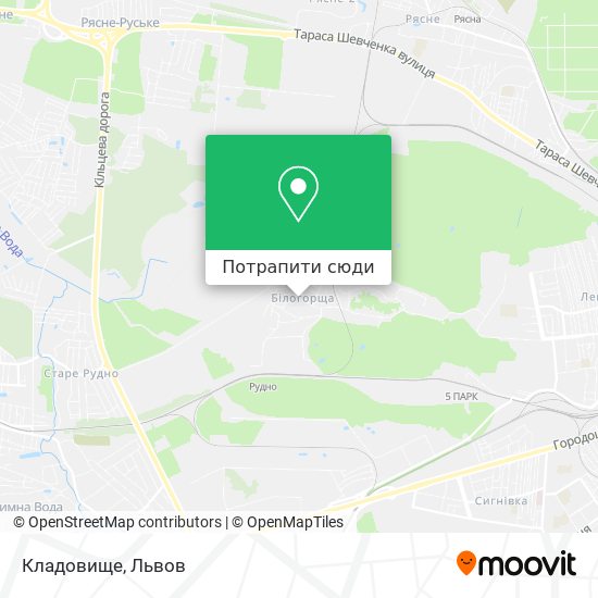 Карта Кладовище