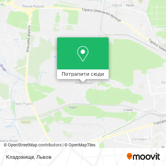 Карта Кладовище