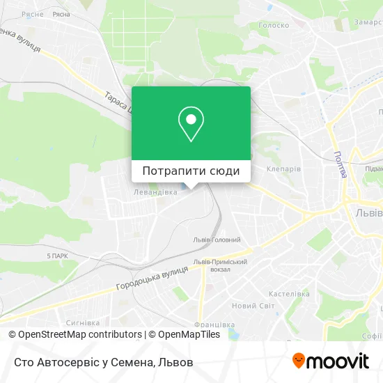 Карта Сто Автосервіс у Семена