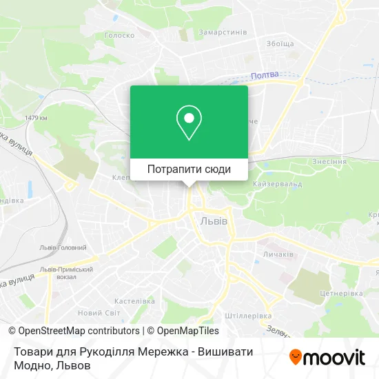 Карта Товари для Рукоділля Мережка - Вишивати Модно