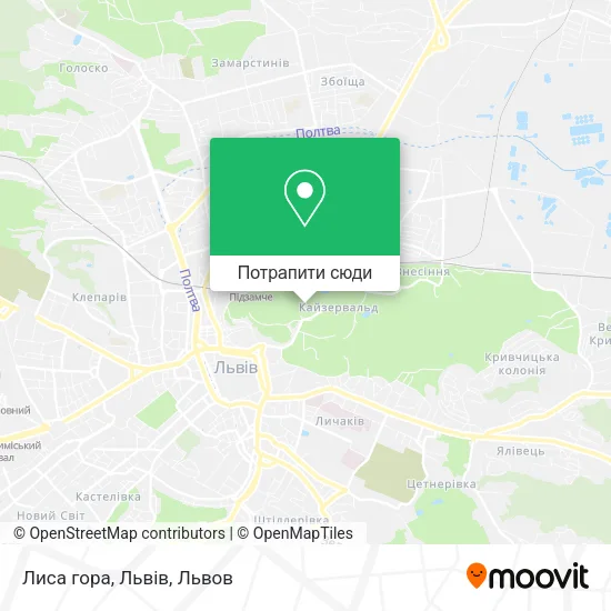 Карта Лиса гора, Львів