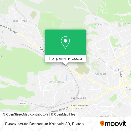 Карта Личаківська Виправна Колонія 30