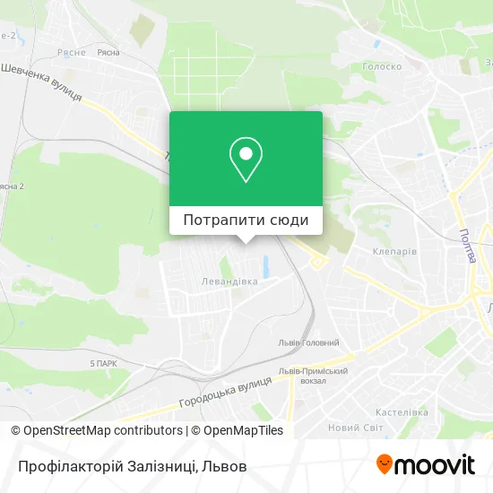 Карта Профілакторій Залізниці