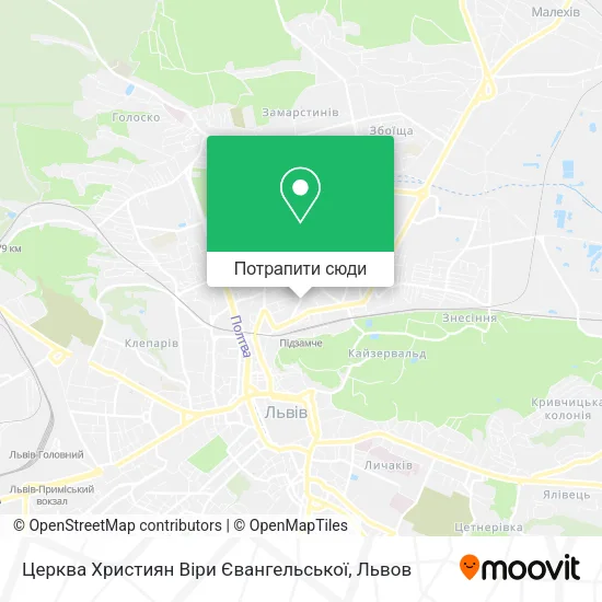 Карта Церква Християн Віри Євангельської