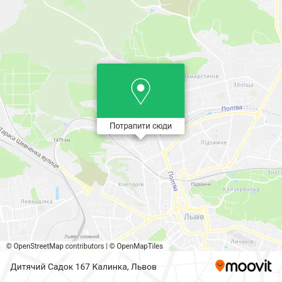 Карта Дитячий Садок 167 Калинка