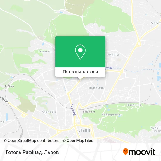 Карта Готель Рафінад