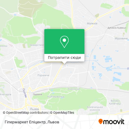 Карта Гіпермаркет Епіцентр