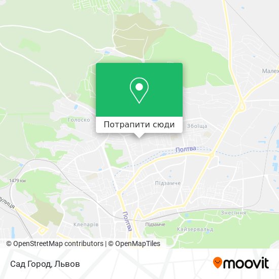 Карта Сад Город