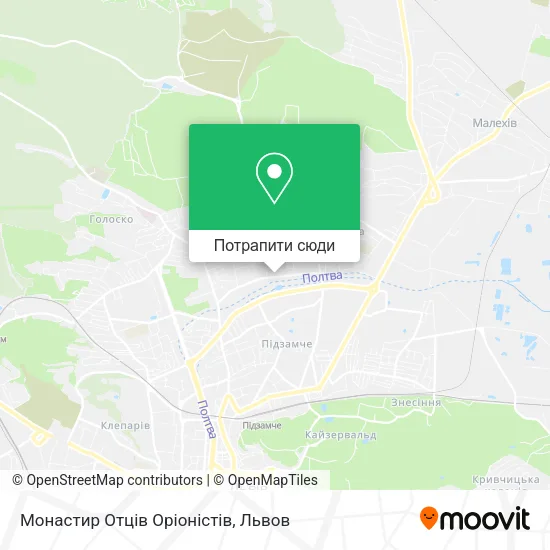 Карта Монастир Отців Оріоністів