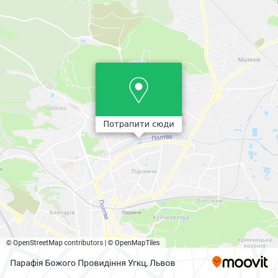 Карта Парафія Божого Провидіння Угкц