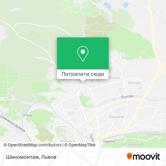 Карта Шиномонтаж