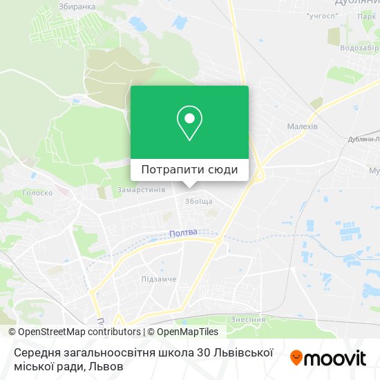 Карта Середня загальноосвітня школа 30 Львівської міської ради