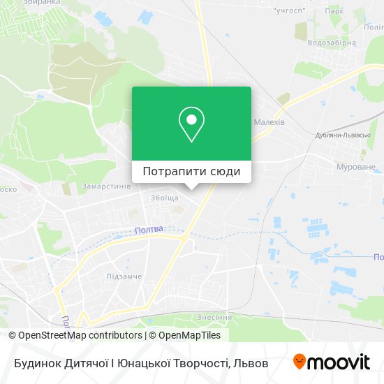 Карта Будинок Дитячої І Юнацької Творчості
