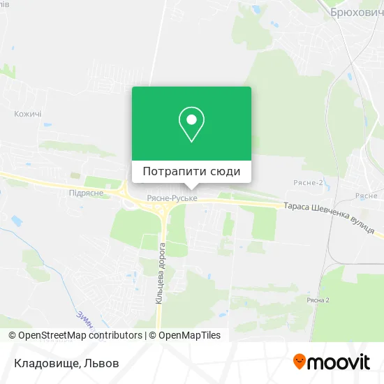 Карта Кладовище